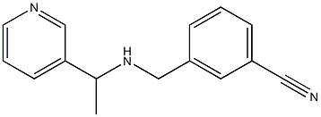 3-({[1-(pyridin-3-yl)ethyl]amino}methyl)benzonitrile 结构式