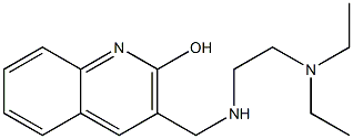 3-({[2-(diethylamino)ethyl]amino}methyl)quinolin-2-ol 化学構造式