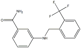 3-({[2-(trifluoromethyl)phenyl]methyl}amino)benzamide Struktur
