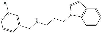 3-({[3-(1H-indol-1-yl)propyl]amino}methyl)phenol 化学構造式