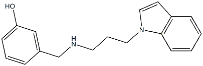 3-({[3-(1H-indol-1-yl)propyl]amino}methyl)phenol,,结构式