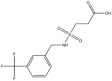 3-({[3-(trifluoromethyl)phenyl]methyl}sulfamoyl)propanoic acid 结构式