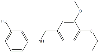 3-({[3-methoxy-4-(propan-2-yloxy)phenyl]methyl}amino)phenol Structure