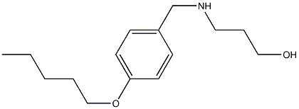 3-({[4-(pentyloxy)phenyl]methyl}amino)propan-1-ol 结构式