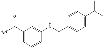 3-({[4-(propan-2-yl)phenyl]methyl}amino)benzamide 结构式