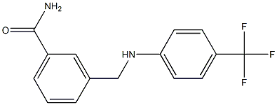 3-({[4-(trifluoromethyl)phenyl]amino}methyl)benzamide 化学構造式