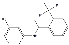 3-({1-[2-(trifluoromethyl)phenyl]ethyl}amino)phenol,,结构式