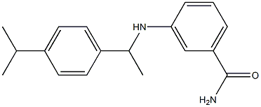 3-({1-[4-(propan-2-yl)phenyl]ethyl}amino)benzamide,,结构式