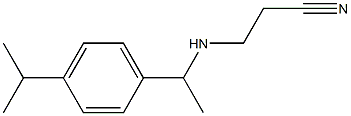 3-({1-[4-(propan-2-yl)phenyl]ethyl}amino)propanenitrile Structure