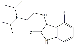 3-({2-[bis(propan-2-yl)amino]ethyl}amino)-4-bromo-2,3-dihydro-1H-indol-2-one 结构式