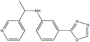 3-(1,3,4-oxadiazol-2-yl)-N-[1-(pyridin-3-yl)ethyl]aniline Struktur