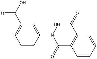3-(1,4-dioxo-3,4-dihydrophthalazin-2(1H)-yl)benzoic acid 化学構造式