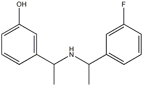 3-(1-{[1-(3-fluorophenyl)ethyl]amino}ethyl)phenol Structure