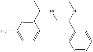 3-(1-{[2-(dimethylamino)-2-phenylethyl]amino}ethyl)phenol Struktur