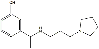 3-(1-{[3-(pyrrolidin-1-yl)propyl]amino}ethyl)phenol Structure