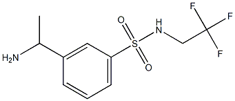 3-(1-aminoethyl)-N-(2,2,2-trifluoroethyl)benzene-1-sulfonamide Struktur