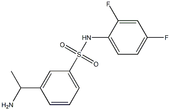 3-(1-aminoethyl)-N-(2,4-difluorophenyl)benzene-1-sulfonamide Structure