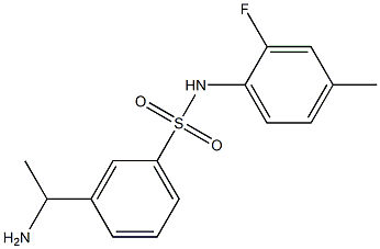 3-(1-aminoethyl)-N-(2-fluoro-4-methylphenyl)benzene-1-sulfonamide