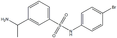 3-(1-aminoethyl)-N-(4-bromophenyl)benzene-1-sulfonamide Struktur