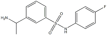 3-(1-aminoethyl)-N-(4-fluorophenyl)benzene-1-sulfonamide Structure