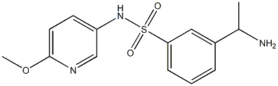 3-(1-aminoethyl)-N-(6-methoxypyridin-3-yl)benzene-1-sulfonamide|