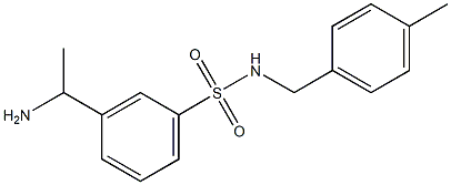 3-(1-aminoethyl)-N-[(4-methylphenyl)methyl]benzene-1-sulfonamide Structure