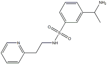 3-(1-aminoethyl)-N-[2-(pyridin-2-yl)ethyl]benzene-1-sulfonamide 结构式