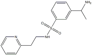  3-(1-aminoethyl)-N-[2-(pyridin-2-yl)ethyl]benzene-1-sulfonamide