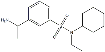 3-(1-aminoethyl)-N-cyclohexyl-N-ethylbenzene-1-sulfonamide Structure