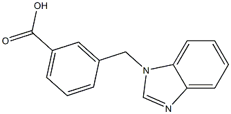 3-(1H-benzimidazol-1-ylmethyl)benzoic acid,,结构式