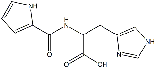 3-(1H-imidazol-4-yl)-2-(1H-pyrrol-2-ylformamido)propanoic acid Struktur