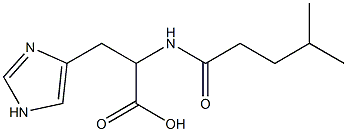 3-(1H-imidazol-4-yl)-2-(4-methylpentanamido)propanoic acid 结构式