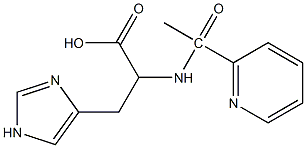 3-(1H-imidazol-4-yl)-2-[1-(pyridin-2-yl)acetamido]propanoic acid,,结构式