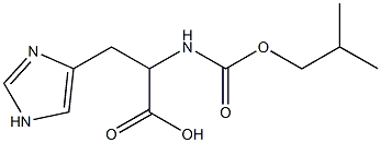 3-(1H-imidazol-4-yl)-2-{[(2-methylpropoxy)carbonyl]amino}propanoic acid 化学構造式