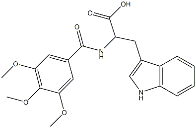 3-(1H-Indol-3-yl)-2-(3,4,5-trimethoxy-benzoylamino)-propionic acid Struktur
