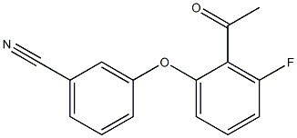 3-(2-acetyl-3-fluorophenoxy)benzonitrile Structure