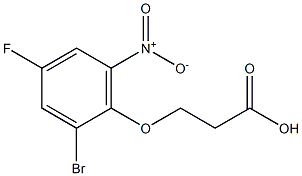 3-(2-bromo-4-fluoro-6-nitrophenoxy)propanoic acid 结构式