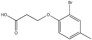 3-(2-bromo-4-methylphenoxy)propanoic acid 化学構造式