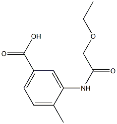 3-(2-ethoxyacetamido)-4-methylbenzoic acid 化学構造式