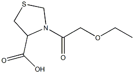 3-(2-ethoxyacetyl)-1,3-thiazolidine-4-carboxylic acid 化学構造式