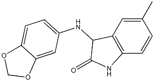3-(2H-1,3-benzodioxol-5-ylamino)-5-methyl-2,3-dihydro-1H-indol-2-one Structure