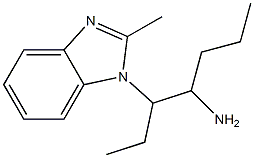 3-(2-methyl-1H-1,3-benzodiazol-1-yl)heptan-4-amine,,结构式