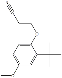 3-(2-tert-butyl-4-methoxyphenoxy)propanenitrile 化学構造式