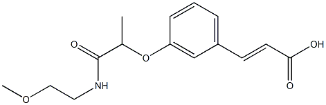 3-(3-{1-[(2-methoxyethyl)carbamoyl]ethoxy}phenyl)prop-2-enoic acid Structure