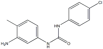 3-(3-amino-4-methylphenyl)-1-(4-chlorophenyl)urea,,结构式