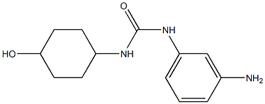 3-(3-aminophenyl)-1-(4-hydroxycyclohexyl)urea,,结构式