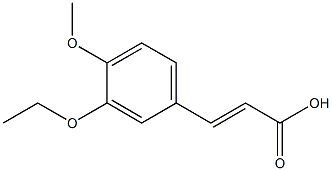 3-(3-ethoxy-4-methoxyphenyl)prop-2-enoic acid 化学構造式