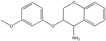 3-(3-methoxyphenoxy)-3,4-dihydro-2H-1-benzopyran-4-amine Struktur