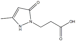 3-(3-methyl-5-oxo-2,5-dihydro-1H-pyrazol-1-yl)propanoic acid 结构式
