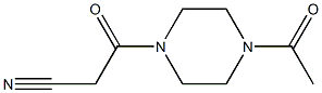 3-(4-acetylpiperazin-1-yl)-3-oxopropanenitrile 化学構造式